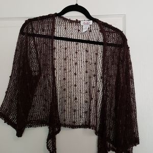 Brown wrap with brown sequins.